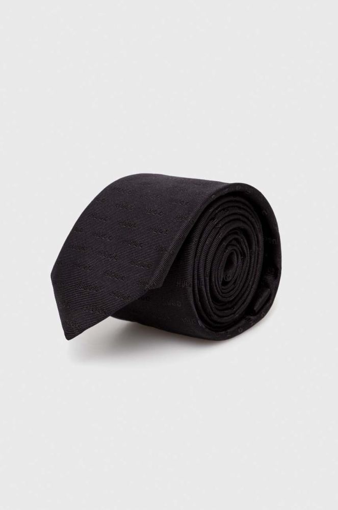 Шовковий галстук HUGO колір чорний (3362237)