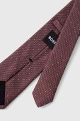 Шовковий галстук BOSS колір бордовий