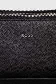 Шкіряна сумка для ноутбука BOSS колір чорний