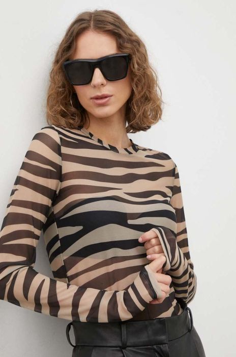 Блузка Bruuns Bazaar Phlox Astra жіноча колір коричневий візерунок