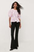 Блузка Custommade Sheena жіноча колір рожевий візерунок