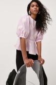 Блузка Custommade Sheena жіноча колір рожевий візерунок