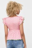 Блузка Notes du Nord Heart жіноча колір рожевий візерунок