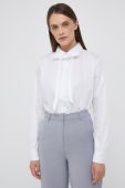 Бавовняна сорочка Seidensticker жіноча колір білий regular класичний комір (3532391)