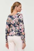 Блузка Guess жіноча колір синій візерунок