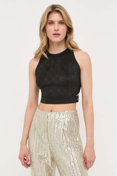 Блузка Guess жіноча колір чорний однотонна (3312749)