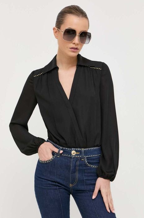 Боді Marciano Guess колір чорний однотонна (3327443)
