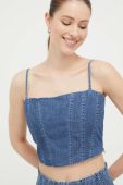 Джинсовий топ Dkny колір блакитний
