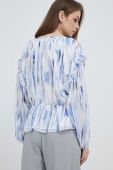 Блузка Dkny жіноча візерунок колір блакитний (3296401)