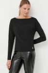 Блузка Patrizia Pepe жіноча колір чорний однотонна (3393504)