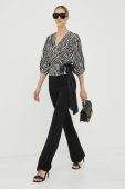 Блузка Liu Jo жіноча колір чорний візерунок