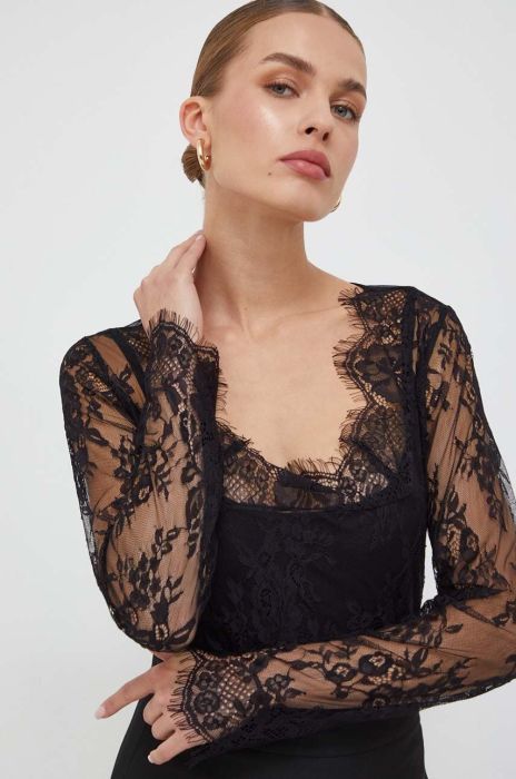 Блузка Liu Jo жіноча колір чорний однотонна (3617171)