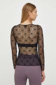 Блузка Elisabetta Franchi жіноча колір чорний візерунок