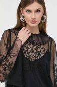 Блузка Twinset жіноча колір чорний з аплікацією (3480994)