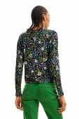 Блузка Desigual жіноча колір чорний візерунок (3563787)