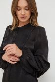 Блузка Guess жіноча колір чорний однотонна (3656621)