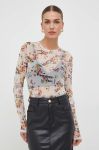 Блузка Guess Guess x Banksy жіноча візерунок колір барвистий