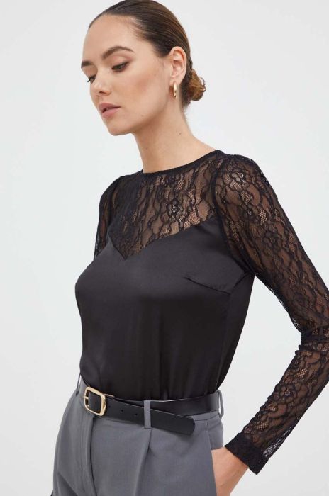 Блузка Guess жіноча колір чорний однотонна (3605220)