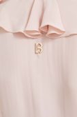 Блузка з домішкою шовку Blugirl Blumarine колір рожевий однотонна