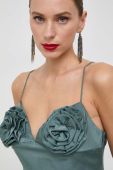 Блузка Bardot жіноча колір зелений однотонна (3640798)