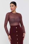 Боді Twinset колір бордовий