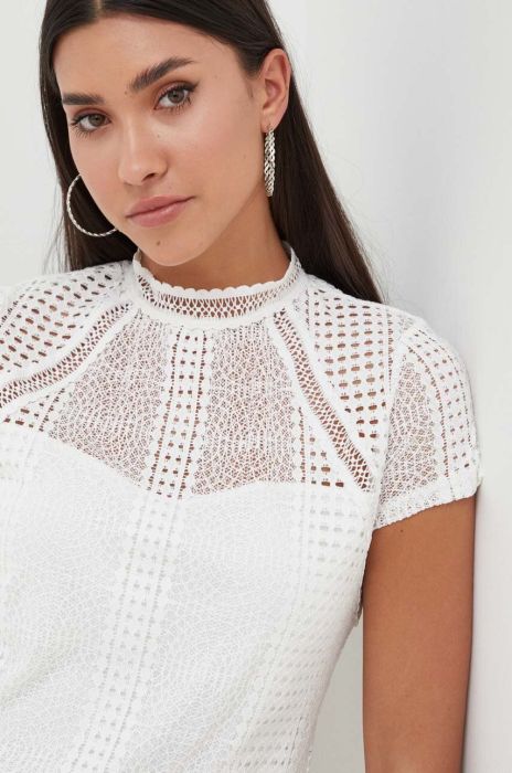 Блузка Morgan жіноча колір білий однотонна (3423475)
