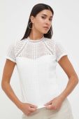 Блузка Morgan жіноча колір білий однотонна (3423475)