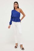 Блузка Morgan жіноча колір синій однотонна (3423498)