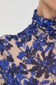 Блузка MAX&Co. жіноча колір синій візерунок (3637734)