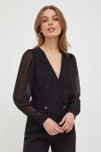 Блузка Morgan жіноча колір чорний однотонна (3686122)