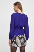 Блузка Morgan жіноча колір фіолетовий однотонна (3549795)