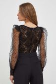 Блузка Morgan жіноча колір чорний однотонна (3686197)