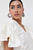 Шовкова блузка Miss Sixty колір білий однотонна