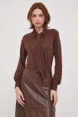 Блузка Artigli жіноча колір коричневий однотонна