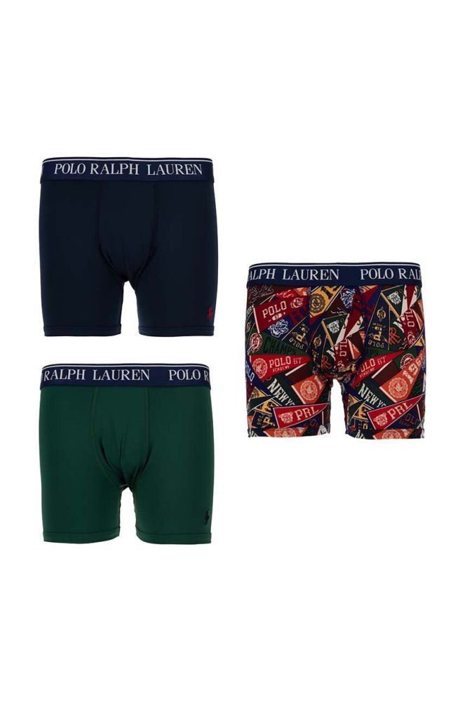 Дитячі боксери Polo Ralph Lauren 3-pack колір зелений