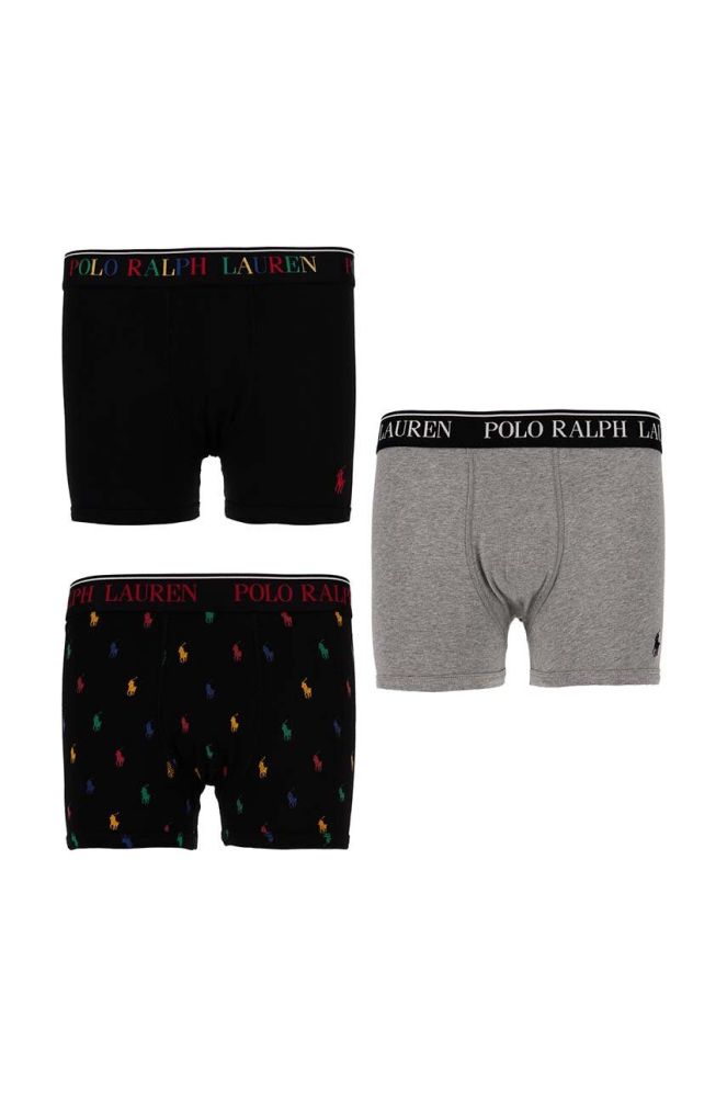 Дитячі боксери Polo Ralph Lauren 3-pack колір чорний (3427815)