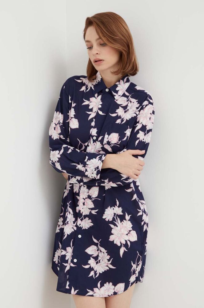 Нічна сорочка Lauren Ralph Lauren жіноча колір синій (3553466)