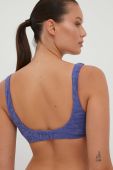 Купальний бюстгальтер Roxy колір фіолетовий злегка ущільнена чашечка (3397289)