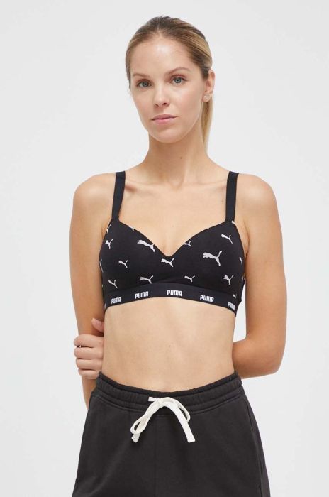 Бюстгальтер Puma колір чорний візерунок