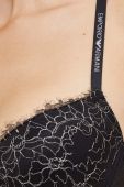 Бюстгальтер Emporio Armani Underwear колір чорний мереживо візерунок