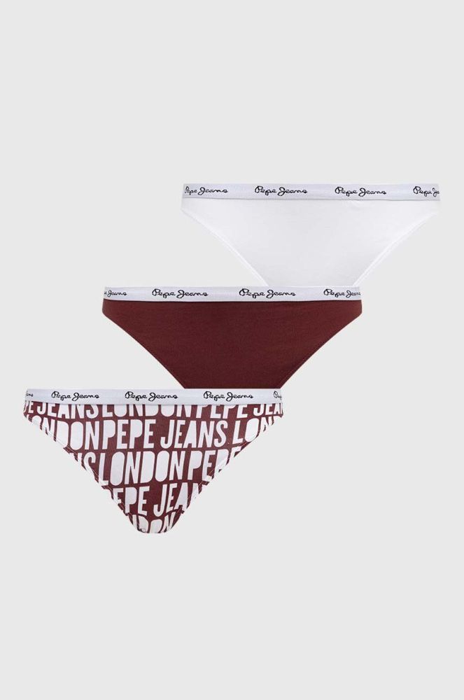 Стринги Pepe Jeans 3-pack колір червоний