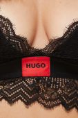 Бюстгальтер HUGO колір чорний мереживо однотонний