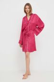 Халат HUGO колір рожевий