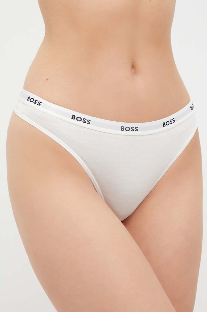 Стринги BOSS колір бежевий (3506101)