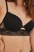 Бюстгальтер women'secret AUTUMN HELANKAS колір чорний мереживо однотонний 5666372.5666376