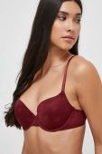 Бюстгальтер Tommy Hilfiger колір бордовий мереживо однотонний