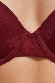 Бюстгальтер Tommy Hilfiger колір бордовий мереживо однотонний