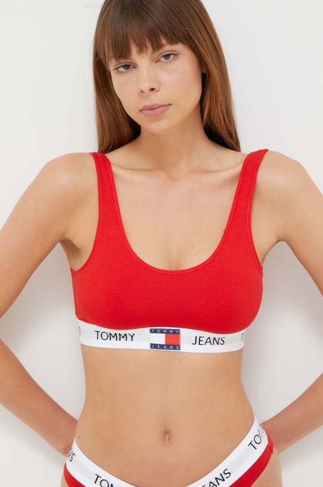 Бюстгальтер Tommy Jeans колір червоний однотонний (3485069)