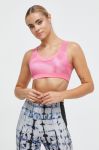 Спортивний бюстгальтер Mizuno Alpha Graphic колір рожевий візерунок (3576587)