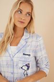 Бавовняна нічна сорочка women'secret Snoopy з бавовни 4446204 колір блакитний